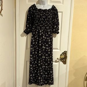 Navy Buw with flowers Jumpsuit 1 . State